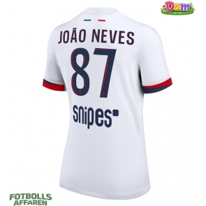 Paris Saint-Germain Joao Neves #87 Bortatröja Kvinnor 2025-26 Kortärmad